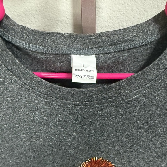 Halloween Cute Ghost Graphic Print Shirt in Dark Heather Grey - Picture 6 of 8